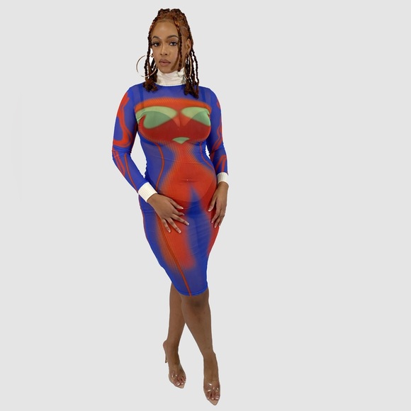 Sheer MIDI Dress - Picture 6 of 15